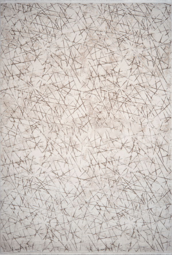 Featuring a luxurious beige, patterned rug