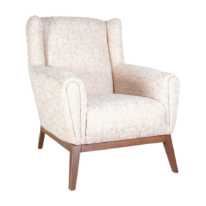 Featuring a large solid armchair in cream colour