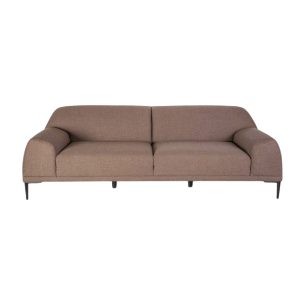 Featuring a taupe coloured 2,5-seater with metal legs