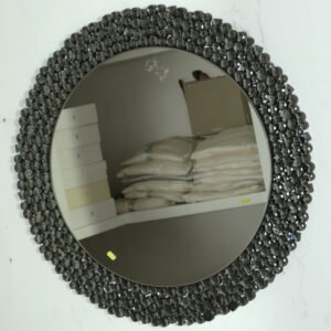 Round mirror with Crystal frame