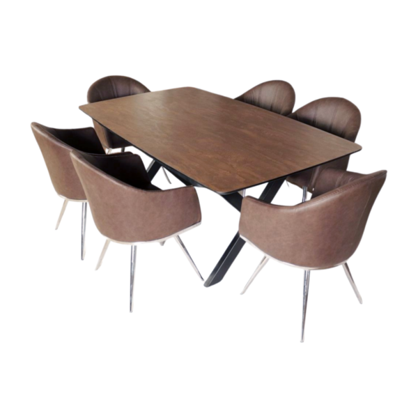 6 Seater Dining Table (Table only) Brown